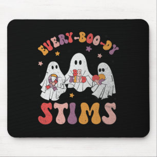 Jedermann Stims Funny Autism Ghost Halloween Sp Mousepad
