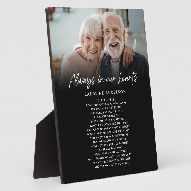 Jederzeit in unserem Hearts Memorial Foto Benutzer Fotoplatte (Seite)