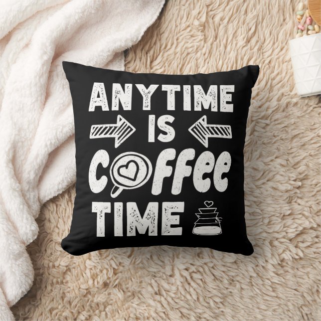 Jederzeit ist Kaffeezeit Koffein Addictit Geburtst Kissen (Decke)