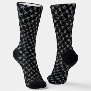 jederzeit Meeple Gray Art Crew Socks Socken