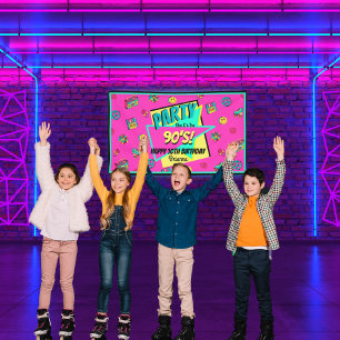 JEDES ALTER 90er Retro-Banner personalisierten Geb Banner