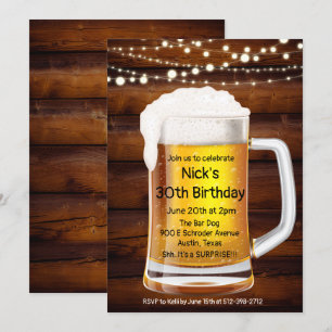 JEDES ALTER - Biere & Cheers Einladung zum Geburts