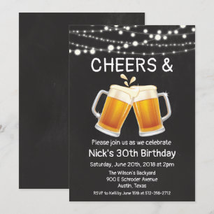 JEDES ALTER - Biere & Cheers Einladung zum Geburts