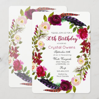 JEDES ALTER - Blumenbeere zum Geburtstag Einladung