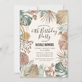 JEDES ALTER - Boho Floral zum Geburtstag Einladung