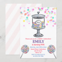 JEDES ALTER - Candy Jar Sweet Birthday Einladung