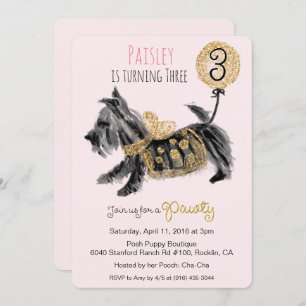 JEDES ALTER - Couture Welpen Hund Einladung zum Ge