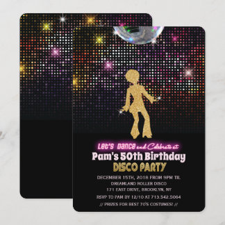 JEDES ALTER - Disco Geburtstagsparty Einladung