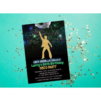 JEDES ALTER - Disco Geburtstagsparty Einladung