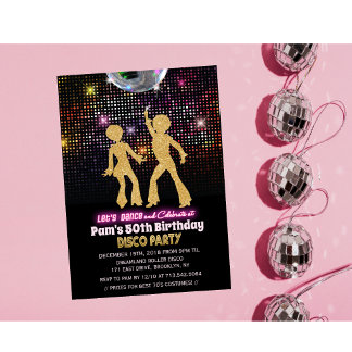 JEDES ALTER - Disco Geburtstagsparty Einladung