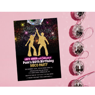 JEDES ALTER - Disco Geburtstagsparty Einladung