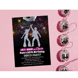 JEDES ALTER - Disco Geburtstagsparty Einladung