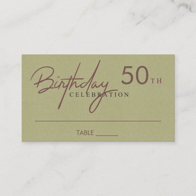 JEDES ALTER EINFACHER KRAFT NAVY GOLD TYPOGRAPHY G PLATZKARTE (Vorderseite)