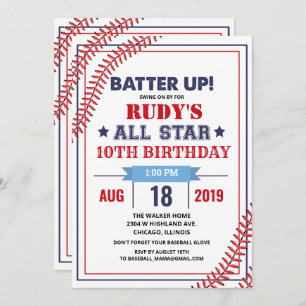 JEDES ALTER - Einladung zum Baseball Geburtstag