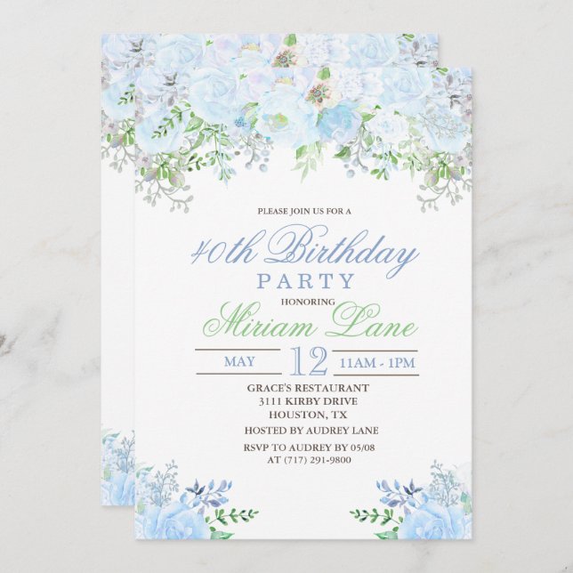 JEDES ALTER - Einladung zur Blumengeburt (Vorne/Hinten)