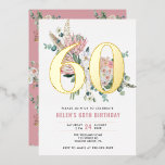 Jedes Alter Elegante Moderne Dusty Rose Blumen Folieneinladung<br><div class="desc">Jedes Alter Elegante Moderne Dusty Rose Blumenstrauß Einladung</div>