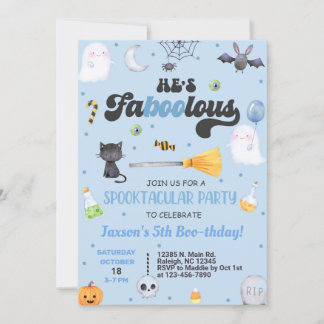 JEDES ALTER fa-boo-lous Halloween Boo-Day einladen Einladung