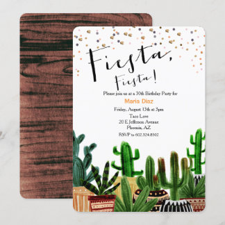 JEDES ALTER - Fiesta Cactus Birthday Einladung