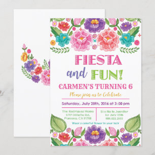 JEDES ALTER - Fiesta Floral Geburtstagseinladung Einladung