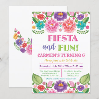JEDES ALTER - Fiesta Floral zum Geburtstag Einladu Einladung
