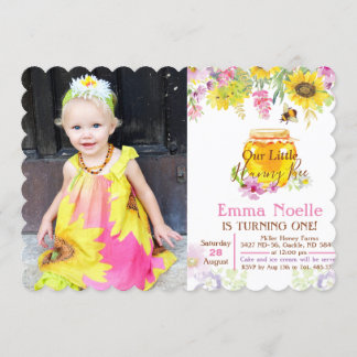 JEDES ALTER/FOTO - Honey Bee Birthday Einladung
