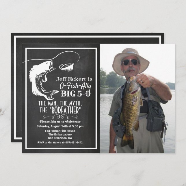 JEDES ALTER - Foto zum Geburtstag Einladung (Vorne/Hinten)