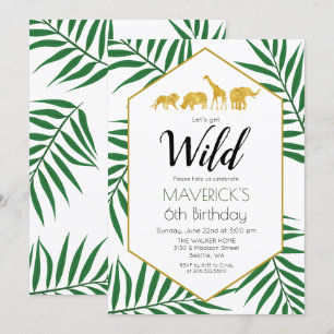 JEDES ALTER - Geburtstag Jungle Safari Einladung