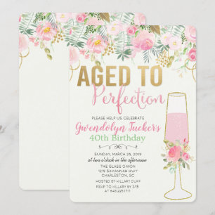 JEDES ALTER - Geburtstagseinladung 'Aged to Perfec Einladung