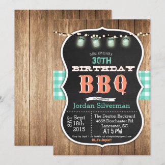 JEDES ALTER - GRILLEN Barbecue Chalk zum Geburtsta Einladung