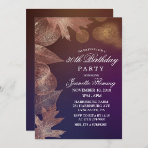 JEDES ALTER - Herbstlaube Einladung zum Geburtstag