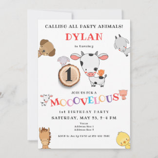 Jedes Alter, in dem alle Huftierkuh zum Geburtstag Einladung