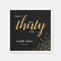 Jedes Alter jubeln 30 Black Gold Confetti Geburtst