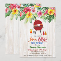 JEDES ALTER - Luau GRILLEN Tropical Birthday Einla