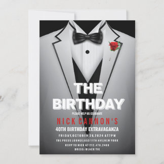 JEDES ALTER - Männliche Geburtstagsparty Tuxedo Ei Einladung