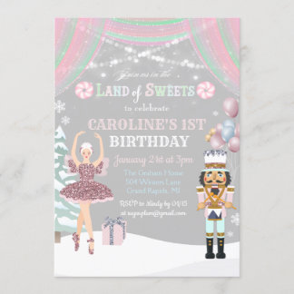 JEDES ALTER - Nutcracker Sugar Plum Geburtstag Ein Einladung