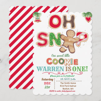 JEDES ALTER - Oh Snap Gingerbread Geburtstagseinla Einladung