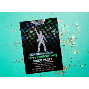 JEDES ALTER - Retro-Disco-Geburtstagsfeier Einladung