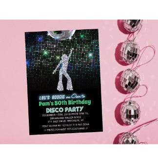 JEDES ALTER - Retro Disco Geburtstagsparty Einladu Einladung