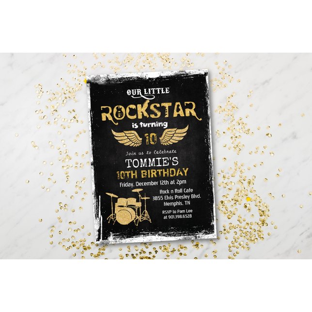 JEDES ALTER - Rockstar Drum Set Geburtstag Einladu Einladung (Von Creator hochgeladen)