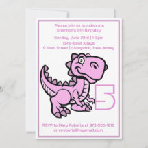 Jedes Alter rosa T Rex Dinosaurier Geburtstag