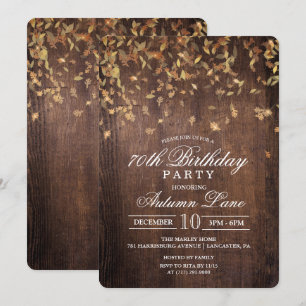 JEDES ALTER - Rückgang der Blätter Einladung zum G