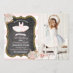 JEDES ALTER - Tutu Ballerina Geburtstagseinladung Einladung