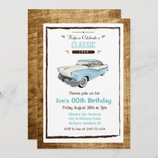 JEDES ALTER - Vintage Einladung zum Geburtstag ein