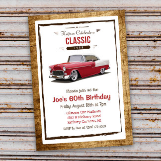 JEDES ALTER - Vintage Einladung zum Geburtstag ein