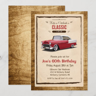 JEDES ALTER - Vintage Einladung zum Geburtstag ein