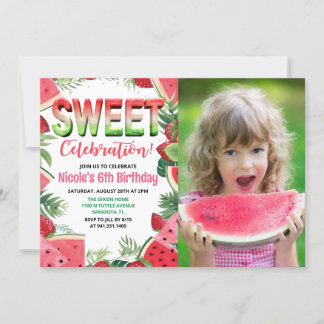 JEDES ALTER - Watermelon Geburtstag Einladung