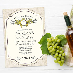 JEDES ALTER - Weinetikett Geburtstagsempfehlung Einladung