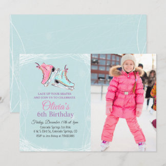 JEDES ALTER - Winter Ice Skaten zum Geburtstag Ein Einladung
