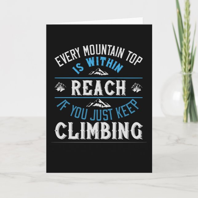 Jedes Berggipfel ist in Reichweite Karte (Vorderseite)