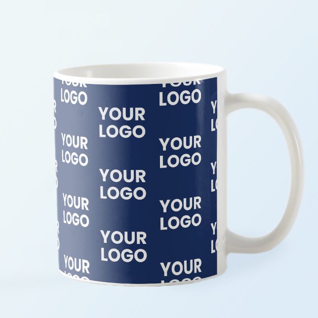 Jedes Bild oder Firmenlogo editierbar dunkles Navy Kaffeetasse (Von Creator hochgeladen)